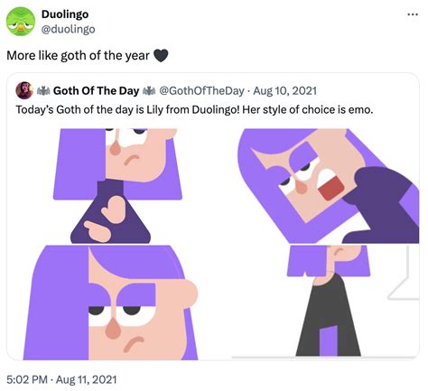 lily duolingo rule 34|Lily / Duolingo Goth Girl .